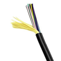 Hubbell HFCD14024P6BK HFCD14 Series Indoor/Outdoor Tight Buffer, 24 Strand, Plenum Fiber Optic Cable, OM1, MM, Black Jacket