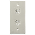 Hubbell KP212 KP Series Dual Coax Opening Faceplate, 1-Gang, Office White