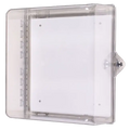 STI 7531 Protective Cabinet, Polycarbonate with Backplate, Thumb Lock, Clear