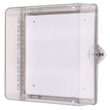 STI 7531 Protective Cabinet, Polycarbonate with Backplate, Thumb Lock, Clear