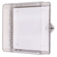 STI 7531 Protective Cabinet, Polycarbonate with Backplate, Thumb Lock, Clear