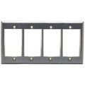 Hubbell IMSS4 INFINe 4-Gang Station Modular Plate Frame, 12-Unit, Stainless Steel