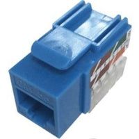 ADI PRO 0E-CAT5KEYBL CAT5e Keystone Jack Vertical 8P8C RJ45, 2-Pack, Blue
