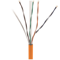 ADI PRO 0E-CMP6ORPP CAT6+ Plenum Cable, 23/4 Solid BC, Unshielded, UTP, CMP/FT6, 1000' Express Box, Orange