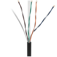 ADI PRO 0E-CMR6RBKPR 0E-CMR6BKPR CAT6+ 23/4 Solid BC Cable, Unshielded UTP, Riser CMR, FT4, 1000' Express Box, Black