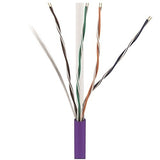 ADI PRO 0E-CMR6PUR CAT6 23/4 Solid BC Cable, Unshielded UTP, Riser CMR, FT4, 1000' Express Box, Purple