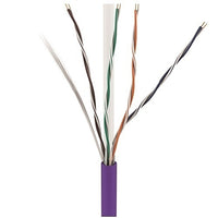 ADI PRO 0E-CMR6PUR CAT6 23/4 Solid BC Cable, Unshielded UTP, Riser CMR, FT4, 1000' Express Box, Purple