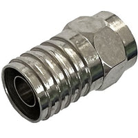 ADI PRO 0E-FH6QTP F Plug Hex Crimp Quad Shield 50 Ohms, 10-Pack