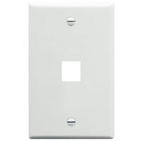 ADI PRO 0E-FP1WH 1-Port Single Gang Faceplate, 2-Pack, White