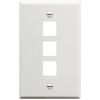 ADI PRO 0E-FP3WH 3-Port Single Gang Faceplate, 2-Pack, White