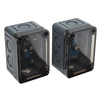 Doorking 8080-052 Thru-Beam Photo Eye with Hood, 115' Range