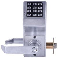 Napco DL5300 US26D Pushbutton Cylindrical Door Lock, Satin Chrome Finish