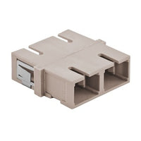 Hubbell FANSCDSC6BE Snap-Fit Fiber Adapter, SC Duplex, 6-Pack, Beige