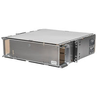 Hubbell FCR3U12SPX FCR-X Series Fiber Rack Mount Unloaded Enclosure, 3U, 12 LGX Panels, Horizontal, Black