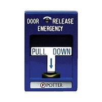 Potter 1000609 Evacuation Non-Returnable RMS-1T SPST Pull Station, Blue