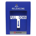 Potter 1000619 Pull Station Series SPST Dual Action Pull Station, Releasing Label, Blue