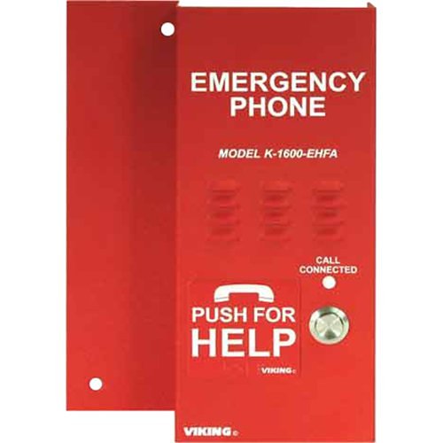 Viking K-1600-EHFA Emergency Phone for Installation in Elevator Phone Box, ADA Compliant, Red