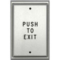 Alarm Controls by ASSA ABLOY PS5-111 Alarm Controls PS5-111 PS Vandal Resistant Single Gang Push Plate, Pneumatic Time Delay, Push to Exit, Black Push Plate, Clear Finish