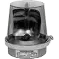 Edwards Signaling 53DR-GW 53DR-GW 53D Series Rotating Incandescent Beacon, gray base, red colored LED, 500 hours, flash rate 65 fpm, 24-28/DC, 1.0 A