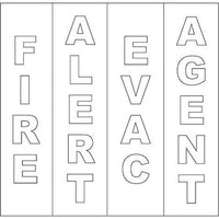 System Sensor DECAL-W SpectrAlert Advance White Decals for Red non-pad Printed Red Mall Mount Devices, 10 per box