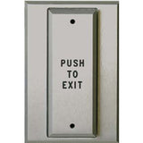 Alarm Controls by ASSA ABLOY PT5-111 Alarm Controls PT5-111 PT Vandal Resistant T-Style Push Plate, Pneumatic Time Delay, Push to Exit, Black Push Plate, Clear Finish