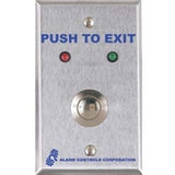 Alarm Controls by ASSA ABLOY TS-10302 Alarm Controls TS-10302 Vandal Resistant Request-to-Exit Station, Red and Green LED, Weatherproof, Single Gang, 430 Stainless Steel