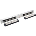 DynaLock 2522-DSM2 2522DSM2 2500 Series 650 lb Mini-Mag Double Electromagnetic Lock for Outswing Door with Door Status Switch, Satin Aluminum