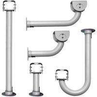 IQsight LTC 9223/01 Column Mount for Camera Housing, kg/11lb Max Load, Length 24", for Indoor Use, Light Gray Finish