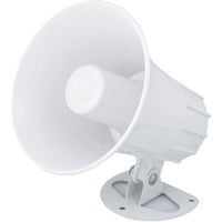 Speco SPC6P 5" Weatherproof PA Speaker Horn, 15W, 8 Ohm, Metal Base, White