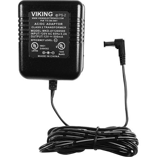 Viking PS-2 Power Supply, 120VAC, 12V DC, 2.1 mm Plug