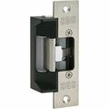 SDC 45-7RV 5/8" Latchbolt Electric Strike with 7-15/16" Radius Corner Aluminum Faceplate, Dull Aluminum