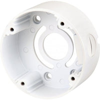 Speco CVCJBBW Round Junction Box, White Housing