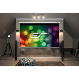 Elite Screens M100H Manual Series 100" Pull-Down Projection Screen for Wall or Ceiling, MaxWhite 2, 16:9