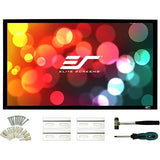 Elite Screens ER100WH2 Sable Frame Series CineWhite 100" 16:9 4K Ultra HD Wall Mount Fixed Frame Projector Screen