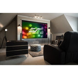 Elite Screens M120H Manual Series 120" Pull-Down Projection Screen for Wall or Ceiling, MaxWhite 2, 16:9