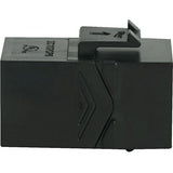 ICC IC107C6CBK CAT6 RJ45 Keystone Coupler for HD Style, 25-Pack, Black