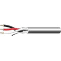 West Penn 302GY0500 Non Plenum Audio Cable, 500' Gray 3C 20G Shielded Jacket, Stranded PVC Construction