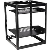 Sanus CFR1615-B1 Component Series 15U Stackable AV Skeleton Rack, 26", 600 lb Capacity