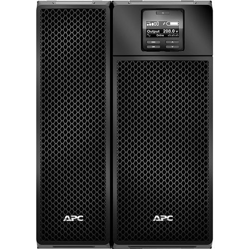 APC SRT6KXLT-5KTF Smart-UPS On-Line, kVA 6 kW, Tower, 208V, 8x 5-20R, 4x L6-20R, 3x L6-30R, 1x L14-30R NEMA, NMC+SmartSlot, with transformer 208V to 120V, W/O Rail Kit