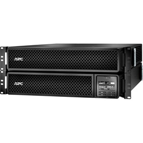 APC SRT3000RMXLT-5KTF Smart-UPS SRT 3000VA, 208V, LCD, Rackmount, 4U, 12x NEMA 5-20R and 2x NEMA L6-20R Outlets, with Transformer 208V to 120V