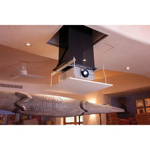 Draper 300323 AeroLift 150 Ceiling-Recessed Projector Lift, 150 lb Maximum Weight Capacity, White