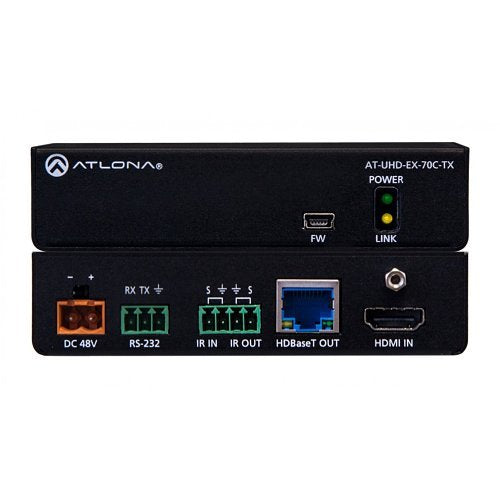 Atlona AT-UHD-EX-70C-TX 4K Ultra HD HDMI Over HDBaseT Transmitter with Control and PoE