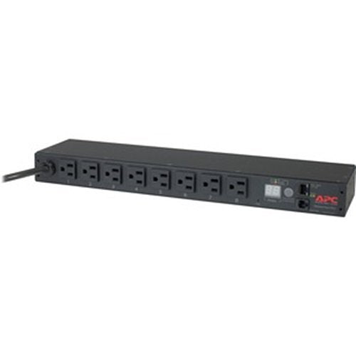 APC AP7800B Rack PDU, Metered, 1U, 15A, 100/120V, (8) 5-15