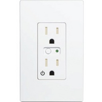 Linear WO15EMZ5-1 GoControl Z-Wave Plus Single Wall Outlet, Remote On/Off Control, White