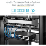StarTech CABSHELF1U7V Vented 1U Rack Shelf - 7in Deep - 1U Rack Mount Shelf