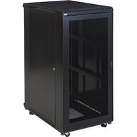 3107 Series 27U LINIER Server Cabinet, Vented Doors, 36" Depth, Black