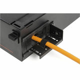OCC RTC1U-3APBL 3-Adapter Plate Rack Mount Fiber Enclosure, Locking, 1U, Black