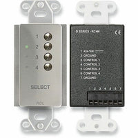 RDL DS-RC4M Series 4-Channel Remote Control, Stainless Steel