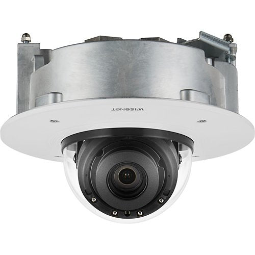 Hanwha XND-8082RF X-Series 5MP IR Flush-Mount Indoor Dome Camera, 3.6-9.4mm Varifocal Lens, White