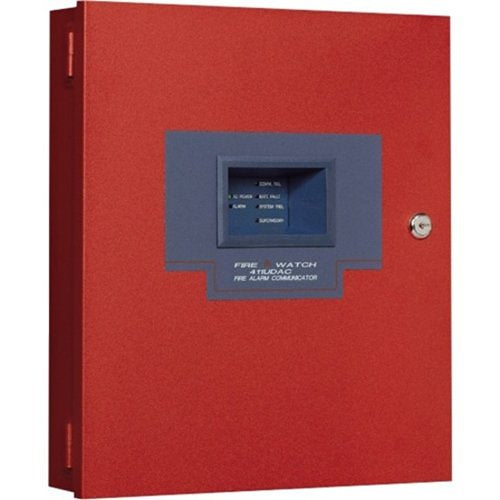 Fire-Lite 411UDAC Fire-Watch Stand-Alone Slave Fire Alarm Communicator, Dual-Line, 4-Channel, Red Cabinet